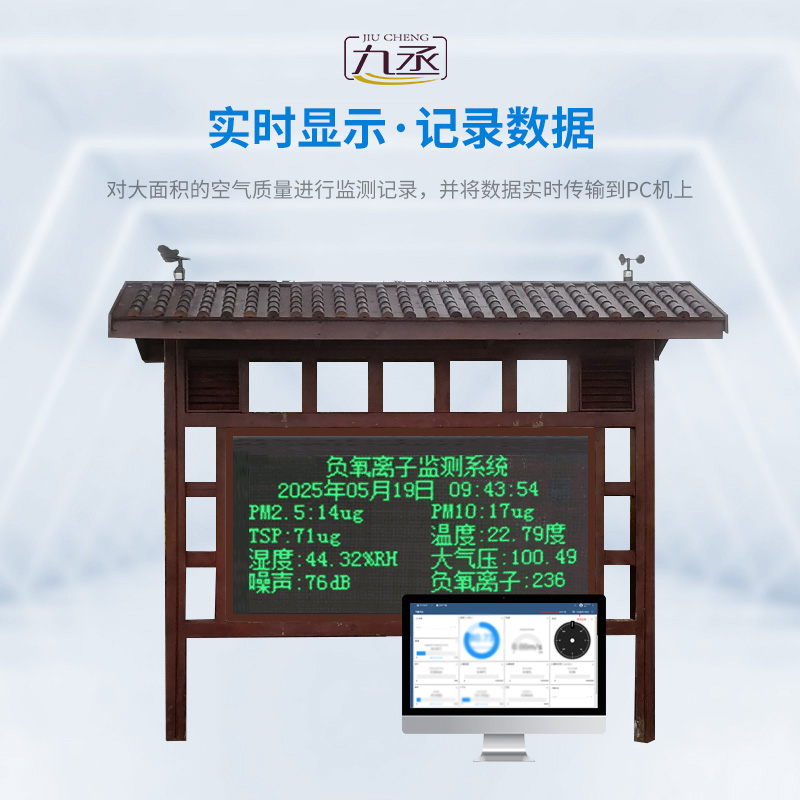 負氧離子濃度監測儀,與景觀木亭結合,城市新風尚 負氧離子濃度監測儀,與景觀木亭結合,城市新風尚